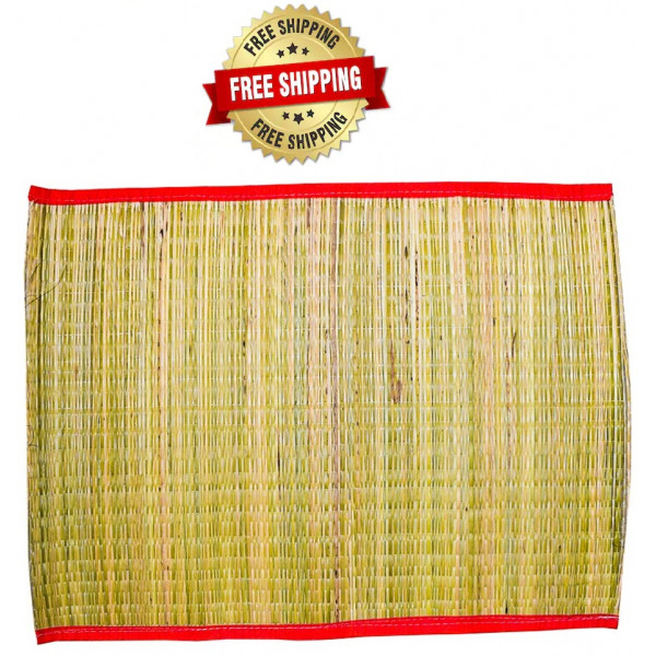Grass Mat for Pooja, Small Sized Pooja Grass Mat (പായ), Handmade Grass